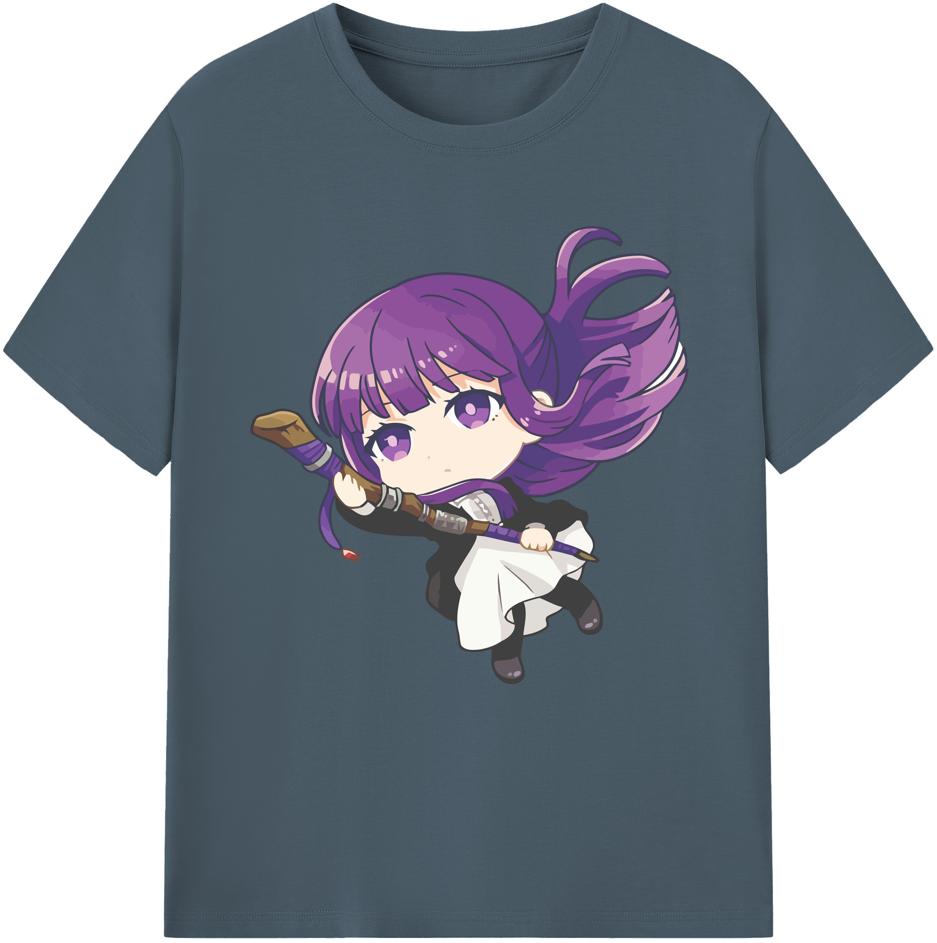 （画像用） 葬送のフリーレン Frieren 綿100％半袖Tシャツ（フロントプリント）